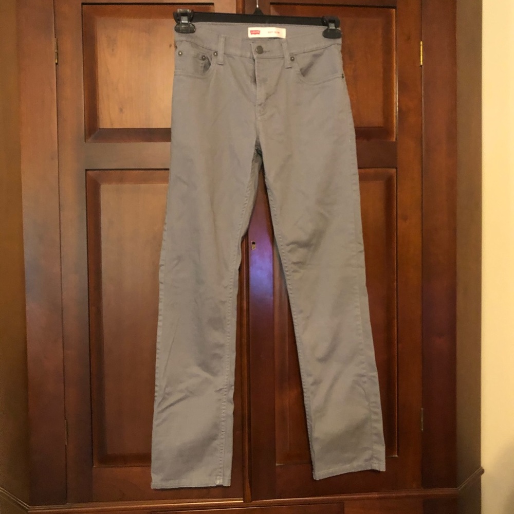 Levis 511 boys 14 slim gray jeans 27x27